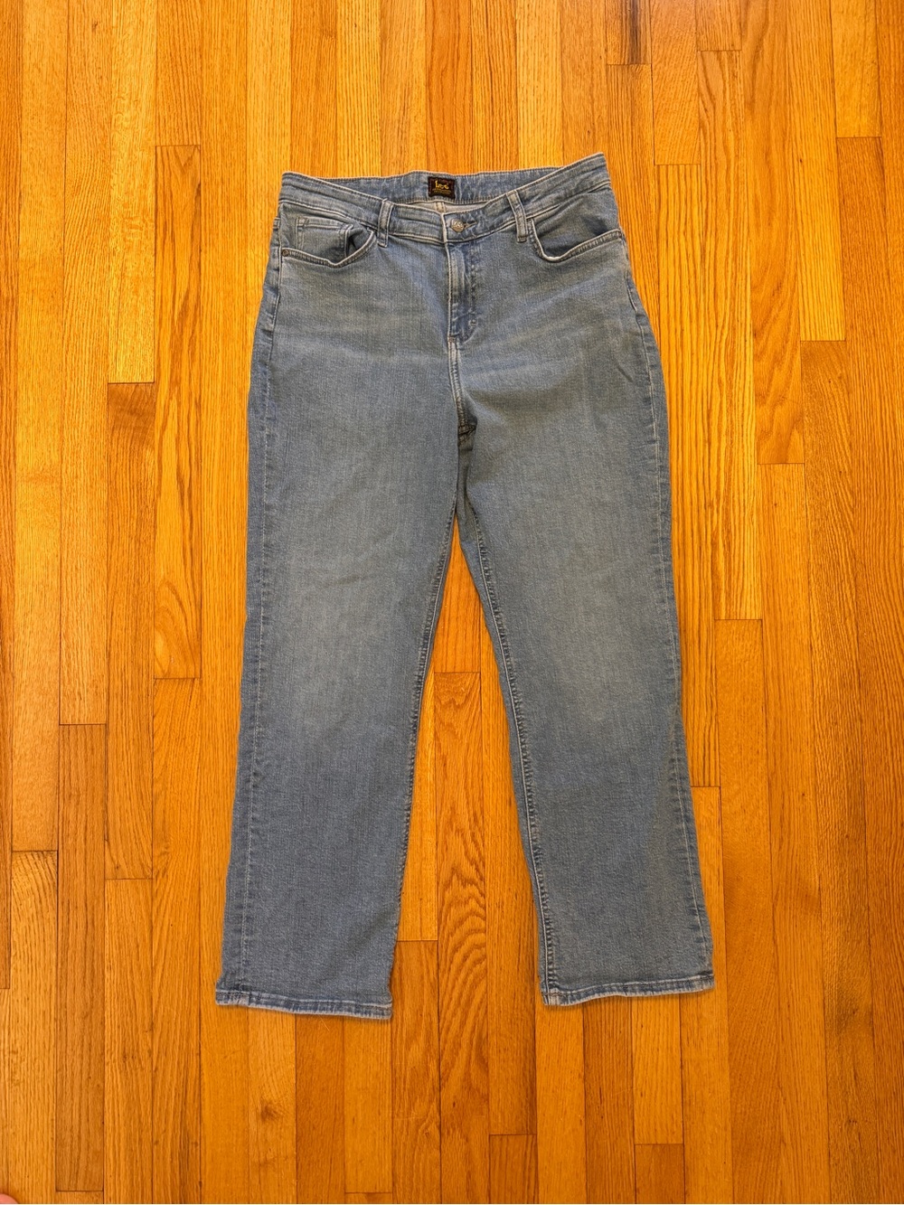 Lee High-Rise Straight Leg Light Blue Jeans Womens size 14